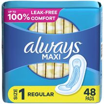 Always Maxi Daytime Unscented Pads  Size 1 Regular Absorbency, 48 Count - €11,03 EUR Always Maxi Daytime Unscented Pads  Size 1 Regular Absorbency, 48 Count - €11,03 EUR