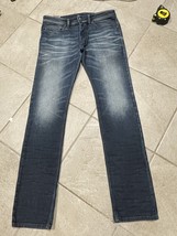 Diesel Zatiny Button Fly Jeans Men 32x33 Blue Denim Bootcut Fade Dark Wa... - $79.69