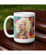 Retro Pop Art Diva Mug | Colorful &amp; Stylish Coffee Lover&#39;s Gift | 11oz 15oz - €13,58 EUR+