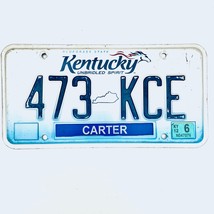 2012 United States Kentucky Carter County Passenger License Plate 473 KCE - $225.96 MXN