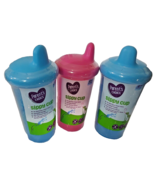 Lot of 3 Parent&#39;s Choice Sippy Cups No Spill Easy Clean Valve Multi 6+ M... - $11.87