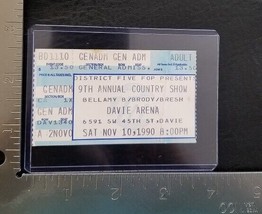 The Bellamy Brothers - Vintage Oct. 10, 1990 Davie, Florida Concert Ticket Stub - £7.86 GBP