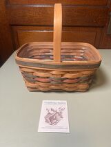 Vintage Longaberger Basket 1991 With Plastic Protector - $459.67 MXN