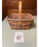 Vintage Longaberger Basket 1991 With Plastic Protector - $459.67 MXN