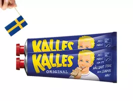 2 Tubes Kalles Kaviar, 190g (6.7 oz.), Swedish Kalles Kaviar Creamed Smo... - $17.43