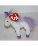 Ty Teenie Beanie Fable The Unicorn 4&quot; White Purple Lavender McDonalds Ta... - £6.92 GBP