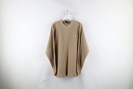Vintage Southpole Mens Large Faded Thermal Waffle Knit Long Sleeve T-Shirt Beige - £34.84 GBP
