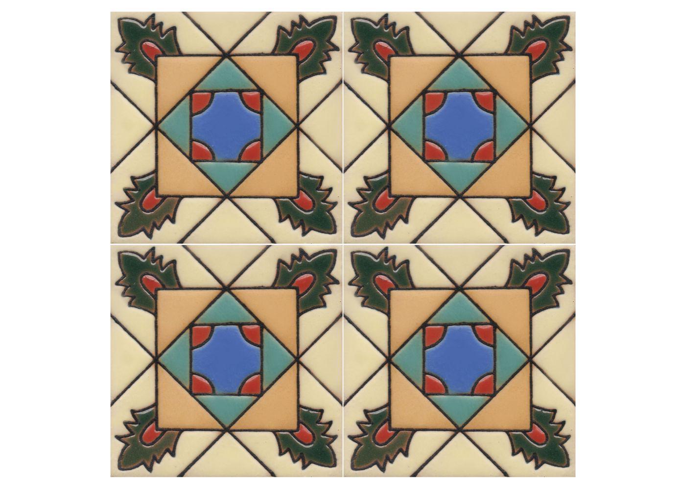 Ceramic High Relief Malibu Tiles Handcrafted - CS26 -  (you select the s... - $189.00