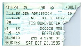 Fishbone De La Soul Goodie Mob Concert Ticket Stub October 26 1996 New York City - £19.54 GBP