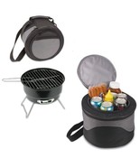 Portable Charcoal Bbq Grill And Cooler Combo W/ Carry Tote Picnic Time C... - $64.99