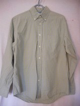 IZOD 100% cotton Men&#39;s Sz S  Blue / Green / white Checked long sleeve Shirt - $297.41 MXN