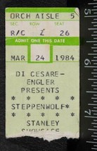 Vintage Steppenwolf Ticket Stub Marzo 24 1984 STANLEY Theater Pittsburgh Tob - $49.55