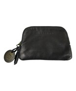 Wanderers Travel Co Black Leather Card Wallet Double Zip Soft Leather Lo... - $17.40