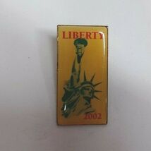 Vintage 2002 Liberty Statue Of Liberty Rectangle Lapel Pin - $5.34