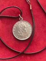 Italian coin pendant choker - £11.81 GBP
