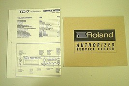 Roland TD-7 Percussion Drum Sound Module Service Manual With Circuit Schematics! - £14.09 GBP