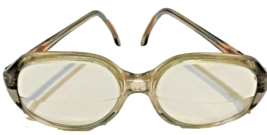 Vintage Adensco Old Stock Woman&#39;s Tan Plastic Eyeglasses Frame - £12.04 GBP