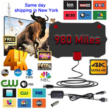 980 Mile Outdoor Tv Antenna Motorized Amplified V/Uhf Hdtv 1080P 4K - $17.99