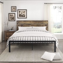Lexicon Westley Metal Platform Bed, Queen, Black/Brown - £219.46 GBP