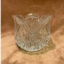 Vintage Shannon Cut Lead Crystal Tulip Shaped Candy Bowl/Dish (1940s) - $26.73