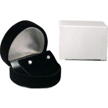 Earring Heart Gift Box Black 2&quot; (Only 1 Box) - £4.50 GBP