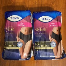 TENA Stylish Black Underwear 37&quot;- 50&quot; Large 32 Count Open Bag - $21.51