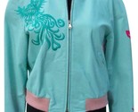 Donald Pliner Butter Leather Bomber Jacket Coat Embroidery New S/M Lined $1500 - $540.00