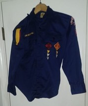 Vintage 60s 70s BSA Cub Scout Shirt Pants Patches Pins Webelos Blue Boy ... - £19.74 GBP