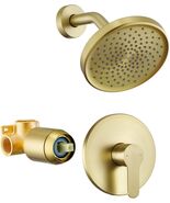 Gold Single-Handle Shower Faucet Set with 6 Inch Rainfall Shower Head an... - $54.44