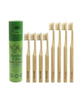 Gaia Guy Natural Bristle Bamboo Toothbrush Family Pack - Compostable  - ... - £20.18 GBP