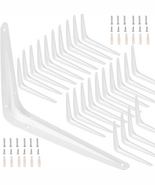 Heavy Duty 24-Pack White Shelf Brackets with Screws and Expansion Tubes - $40.29 CAD