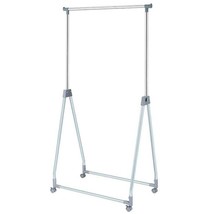 Folding Extendable Metal Garment Rack Clothes Hanging Rod with Lockable ... - $2,607.26 MXN