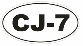 CJ-7 Oval Bumper Sticker or Helmet Sticker D1974 Euro Oval OFFROAD 4 Wheeler - £1.08 GBP+