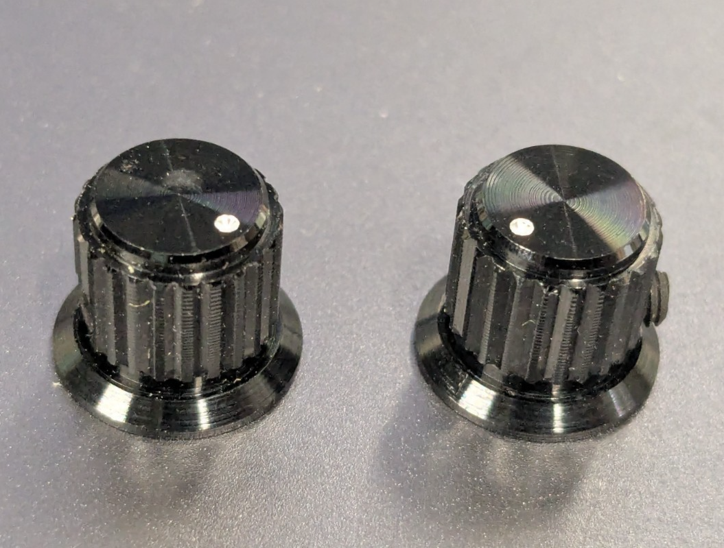 Lot of 2 NOS Midland Radio Volume / Squelch Metal Knobs Part# S7011059 7... - $16.82