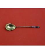 Russian Sterling Silver Sugar Spoon Vermeil Enameled 5 1/2&quot; Serving Heir... - €179,60 EUR