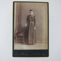 Cabinet Card Photograph Beautiful Young Lady Frank Wallace Dayton Ohio Antique - £7.82 GBP