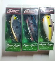 Cotton Cordell Super Spot 1/2oz Lot Blue Shiner + Foxy Shad + Wounded CH... - $22.73