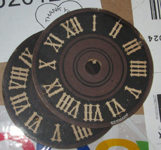 BROWN &amp; GOLD Quartz Clock Face Dial  West Germany 2 1/2&quot; - $9.50