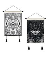 2 Pieces Tarot Tapestry Tassel Wall Cloth Room Hanging Decoration - £20.28 GBP
