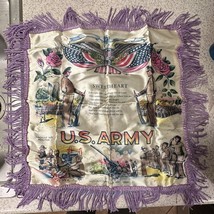 Sweetheart Patriotic U.S. Army Souvenir Pillow Case Sham w/ Fringe - $12.86