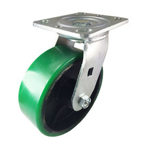 6&quot; X 2&quot; Polyurethane On Cast Iron (Green) - Swivel - $53.99