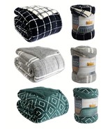 Life Comfort Reversible Sherpa Fleece Blanket, 98&quot; X 92&quot; Choice Gray/Blu... - $68.31 CAD