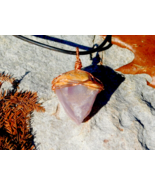 Natural Purple Chalcedony Crystal Pendant Necklace Energy Healing Intuition - $476.25 MXN