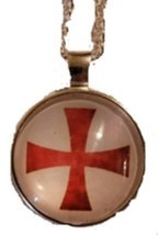 Knights Templar Pendant and Necklace Jewelry w/ Giftbox  - £9.43 GBP
