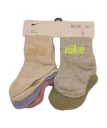 NIKE Baby Girl 6-Pair Multicolor Ankle Cushion Swoosh Logo Socks 12-24 Mths - $14.84