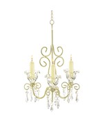 #10038369   Shabby Chic Scroll Candle Chandelier - £30.38 GBP