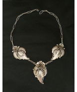 Carol Felley Necklace Sterling Silver Three Pendant Native American Vint... - $347.59 CAD