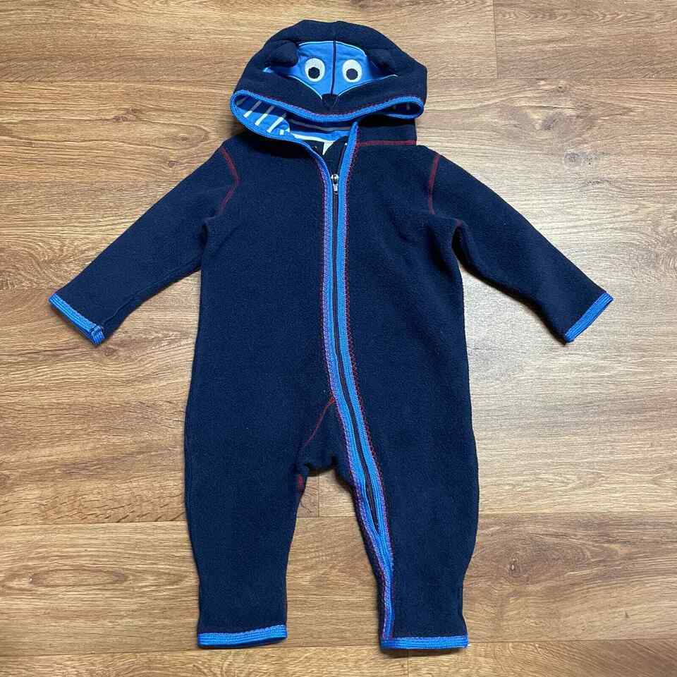 Primary image for Hanna Andersson Baby Boy Dog Fleece Body Suit Winter Hooded One Piece Size 6-12M