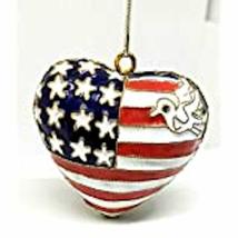 Home For ALL The Holidays Cloisonne Enamel Decorative Heartl 2 inches (RED/White - £19.93 GBP
