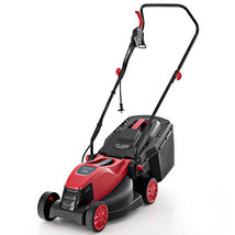 10 AMP 13 Inch Electric Corded Lawn Mower with Collection Box-Red - Color: Red - £149.55 GBP